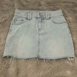 Girls Light Blue Denim Skirt